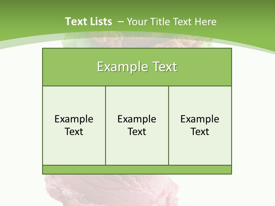 Scoop Sweet Food Kiwi PowerPoint Template