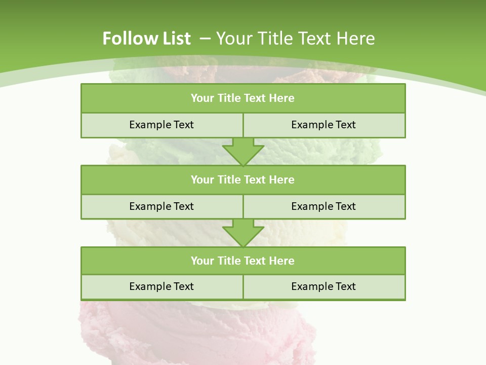Scoop Sweet Food Kiwi PowerPoint Template