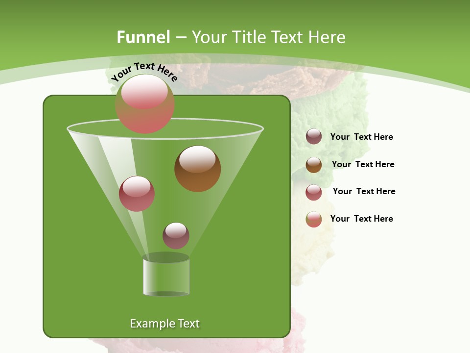 Scoop Sweet Food Kiwi PowerPoint Template