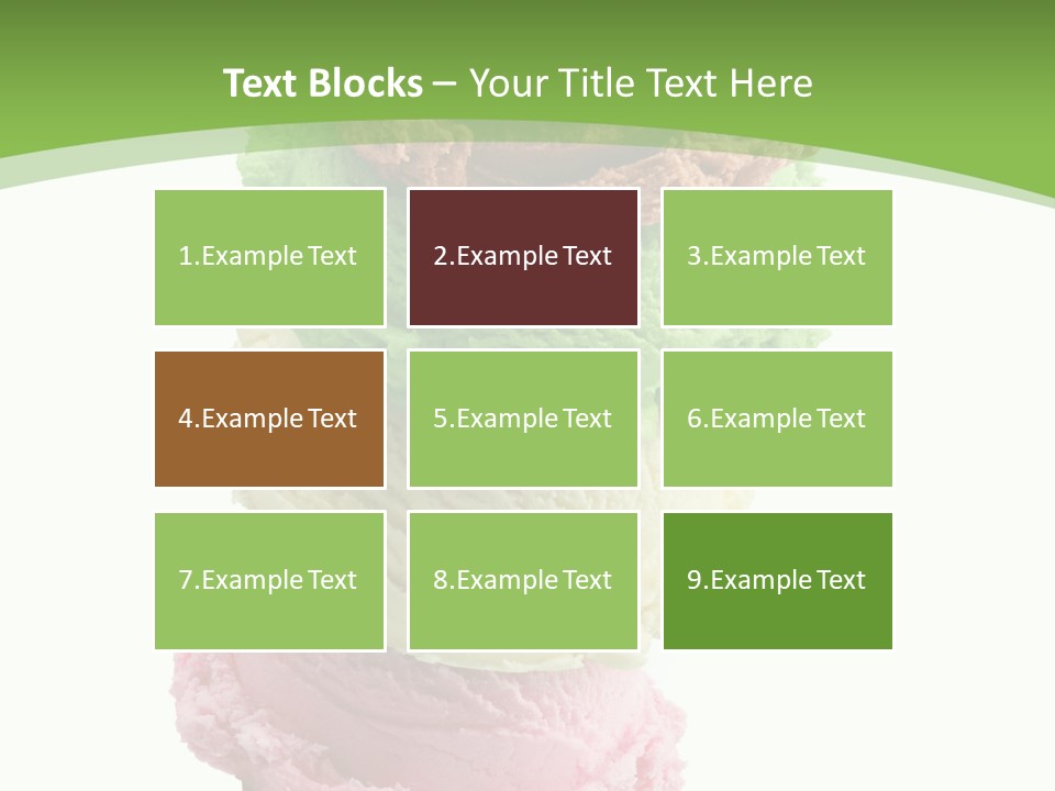 Scoop Sweet Food Kiwi PowerPoint Template