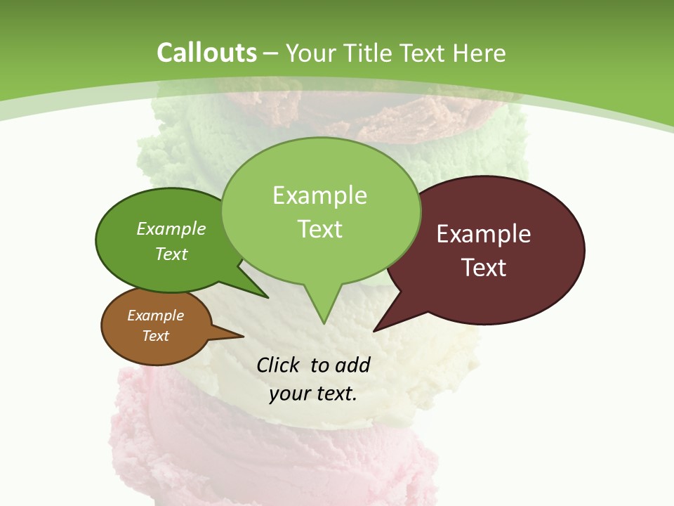 Scoop Sweet Food Kiwi PowerPoint Template