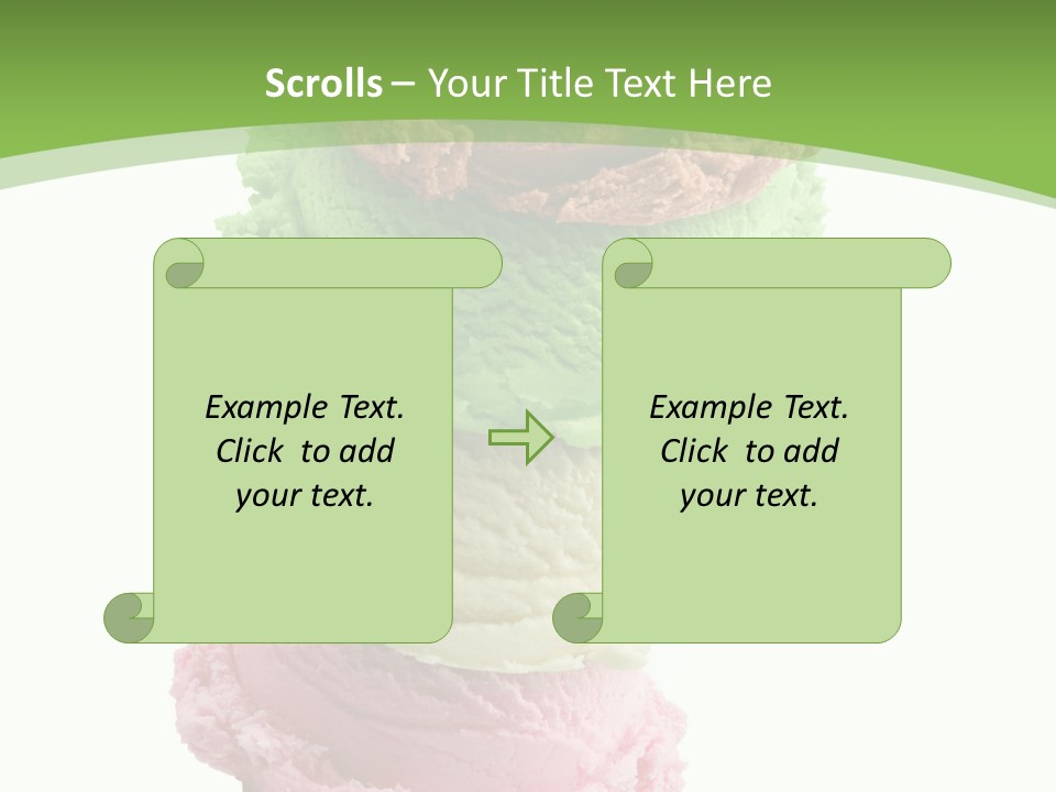 Scoop Sweet Food Kiwi PowerPoint Template