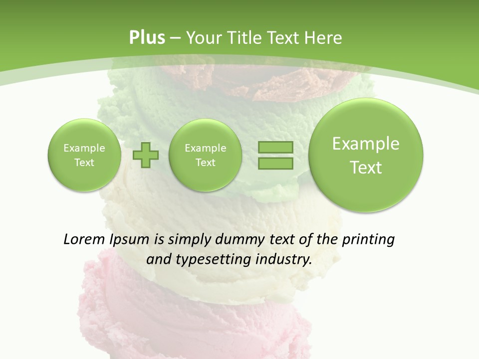 Scoop Sweet Food Kiwi PowerPoint Template