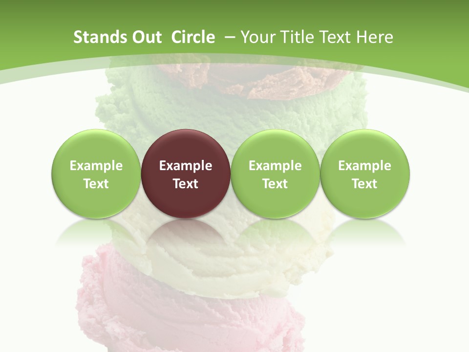 Scoop Sweet Food Kiwi PowerPoint Template