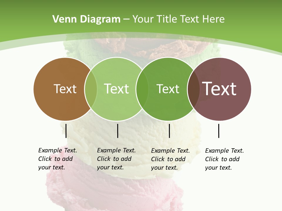 Scoop Sweet Food Kiwi PowerPoint Template