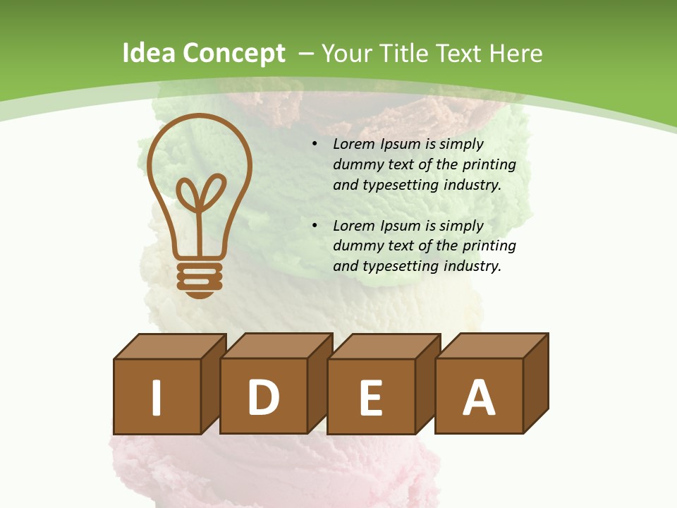 Scoop Sweet Food Kiwi PowerPoint Template