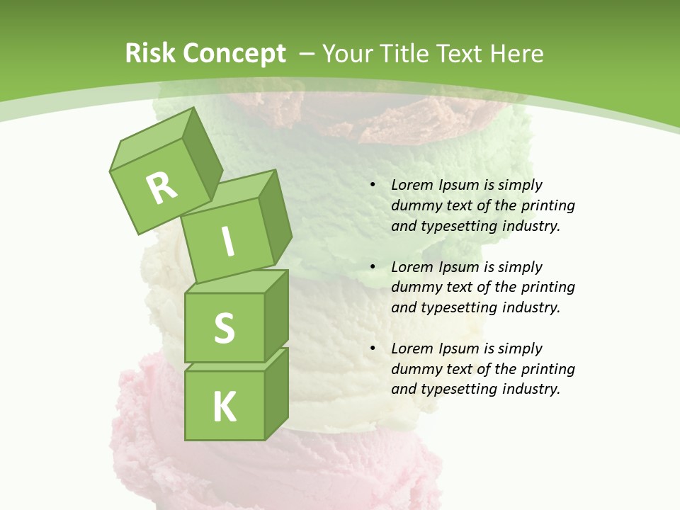 Scoop Sweet Food Kiwi PowerPoint Template