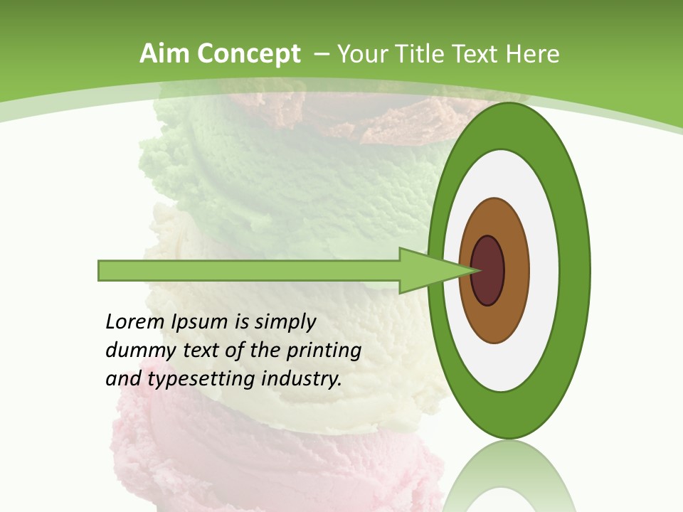 Scoop Sweet Food Kiwi PowerPoint Template