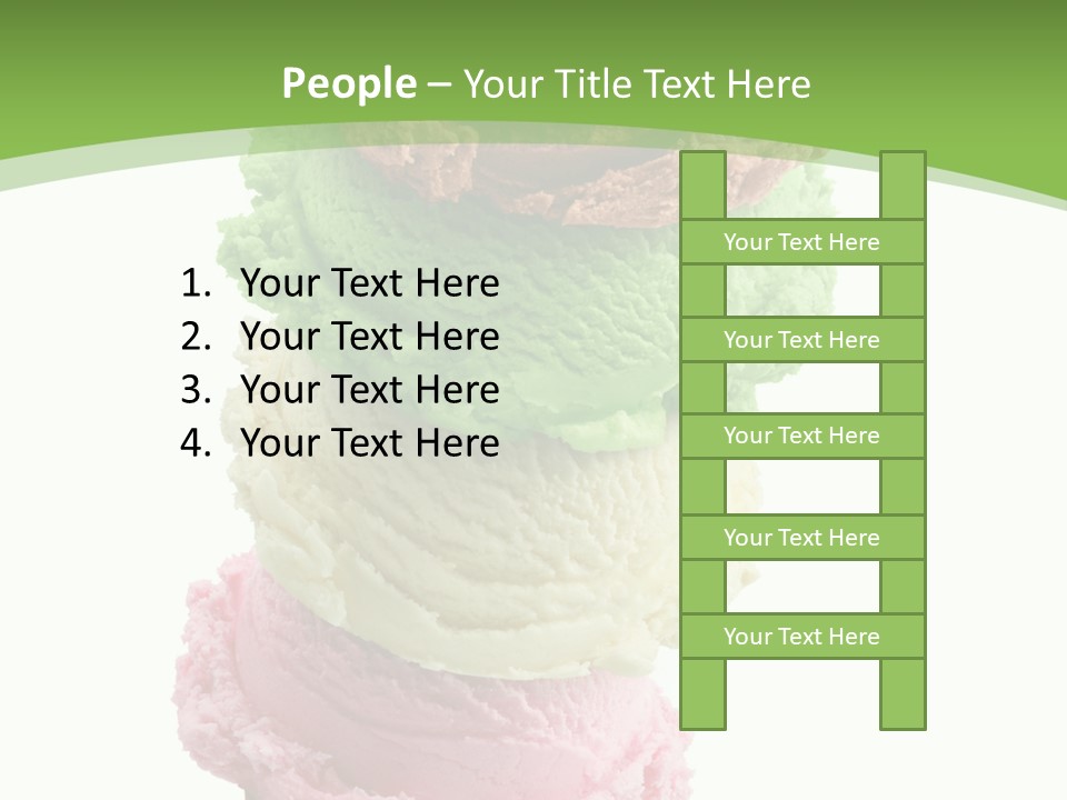 Scoop Sweet Food Kiwi PowerPoint Template