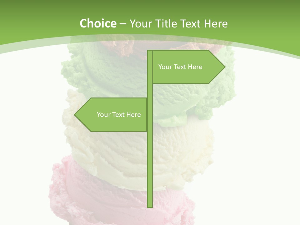 Scoop Sweet Food Kiwi PowerPoint Template