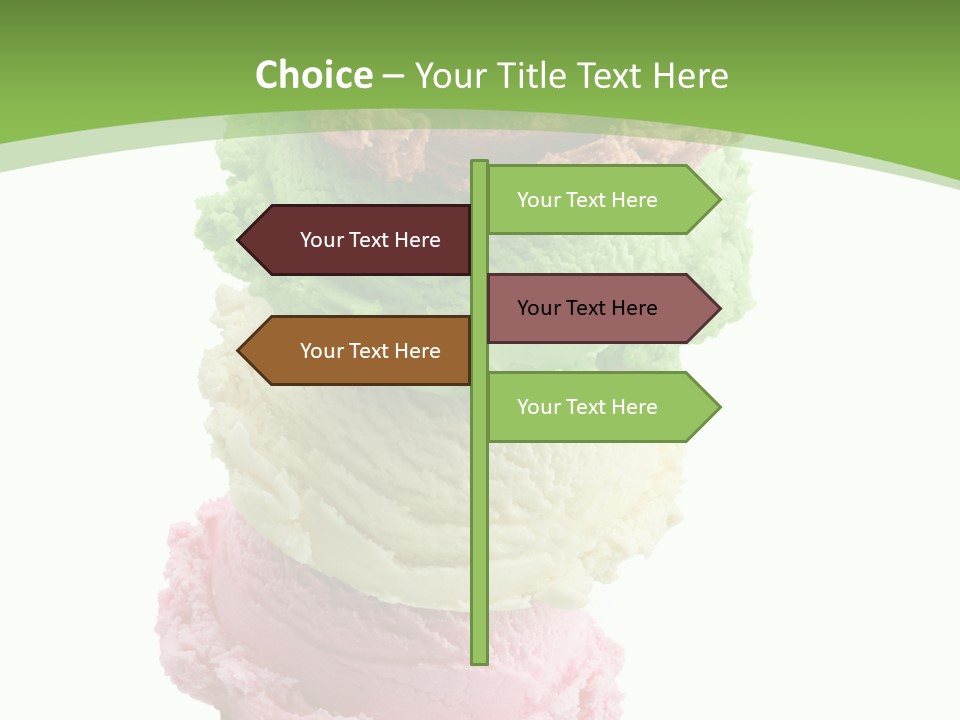 Scoop Sweet Food Kiwi PowerPoint Template