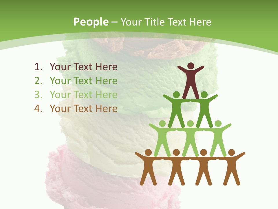 Scoop Sweet Food Kiwi PowerPoint Template