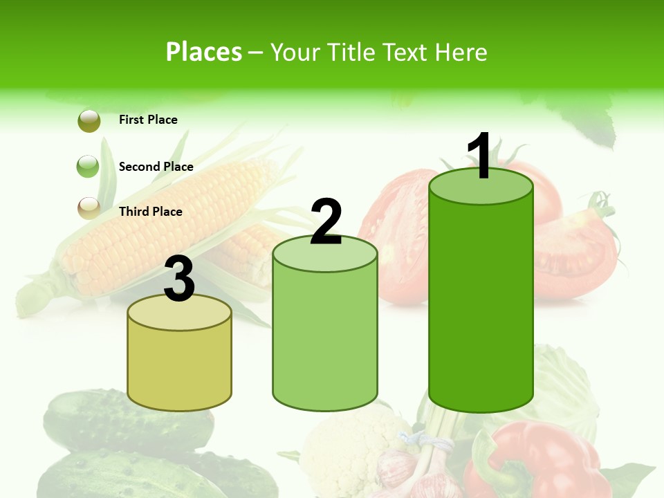 Yellow Cucumber Tomato PowerPoint Template