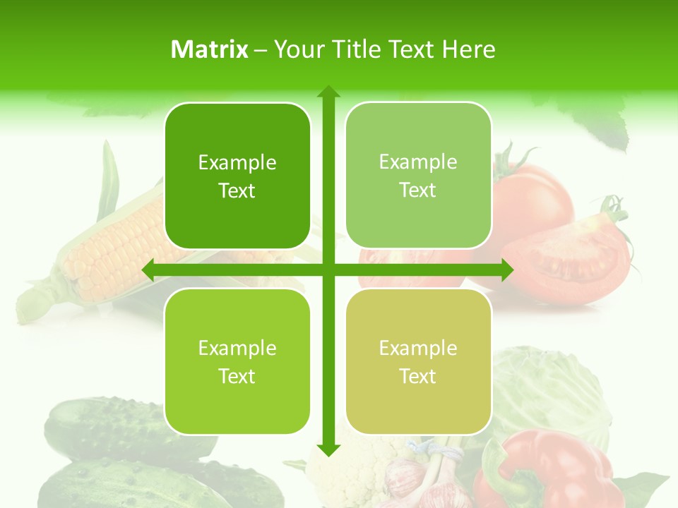Yellow Cucumber Tomato PowerPoint Template