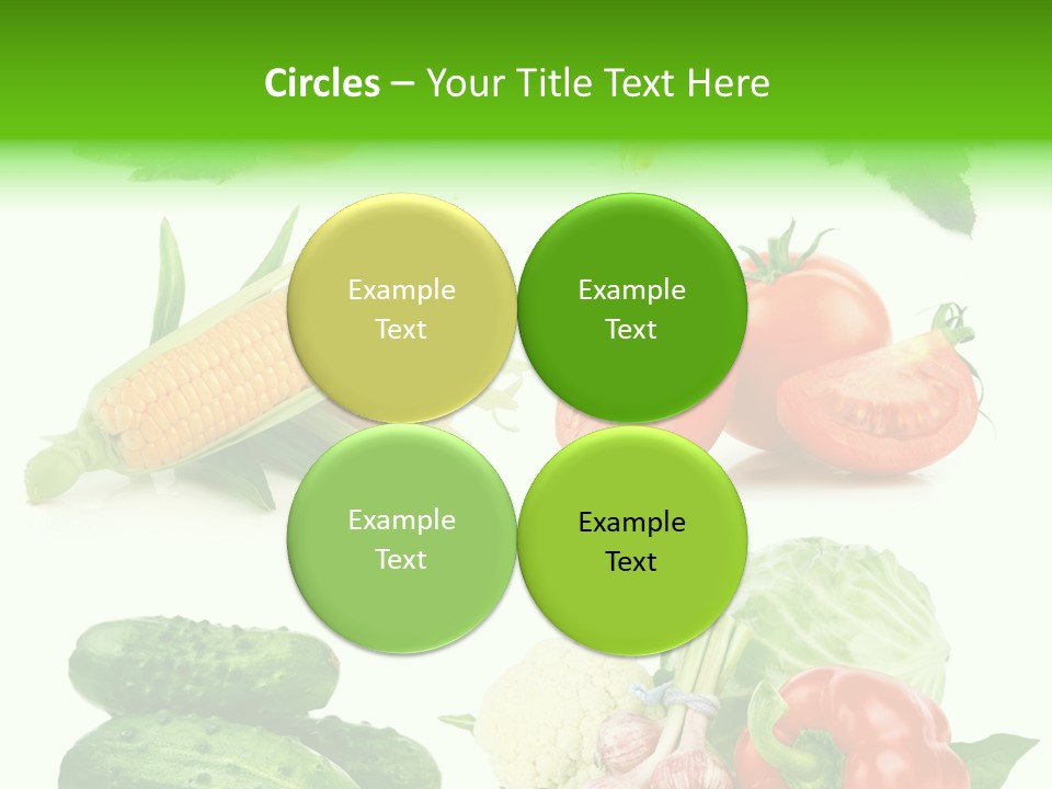 Yellow Cucumber Tomato PowerPoint Template