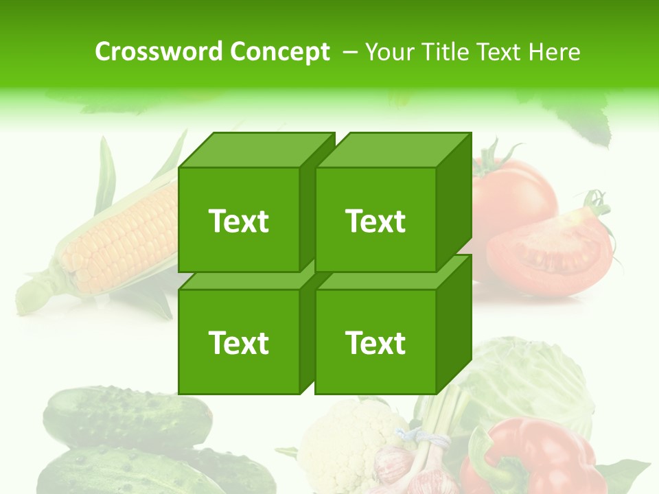 Yellow Cucumber Tomato PowerPoint Template