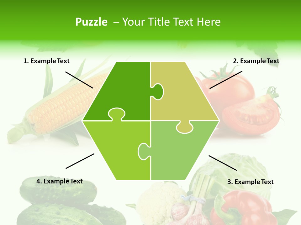 Yellow Cucumber Tomato PowerPoint Template