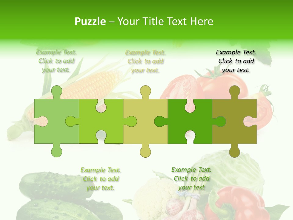 Yellow Cucumber Tomato PowerPoint Template