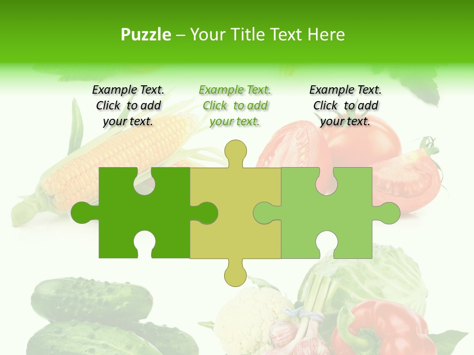 Yellow Cucumber Tomato PowerPoint Template