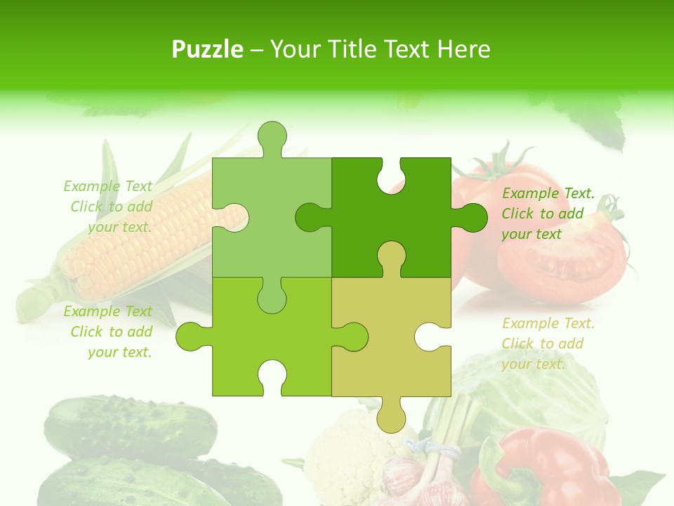 Yellow Cucumber Tomato PowerPoint Template