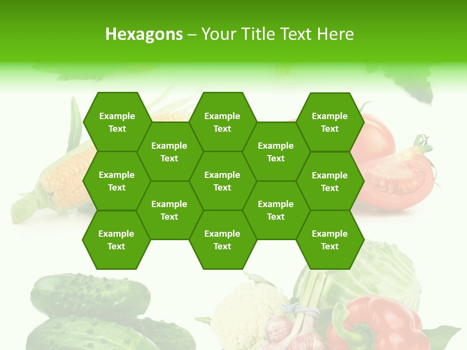 Yellow Cucumber Tomato PowerPoint Template