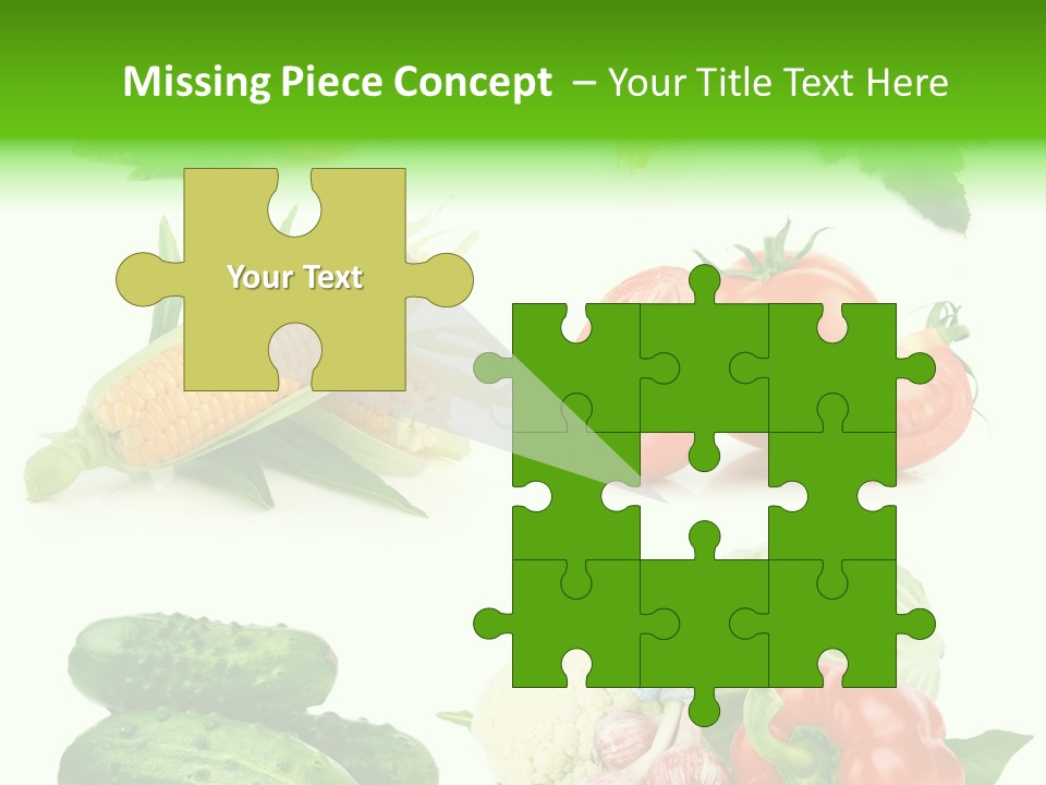 Yellow Cucumber Tomato PowerPoint Template