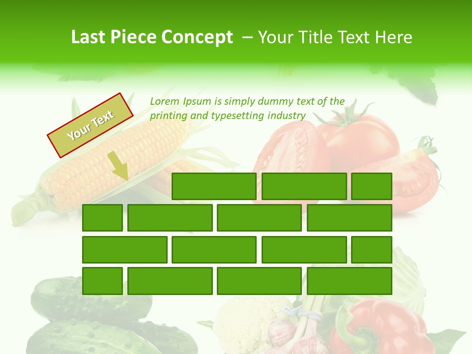 Yellow Cucumber Tomato PowerPoint Template