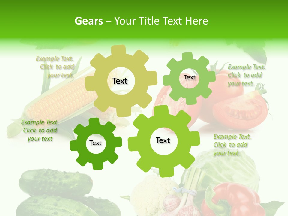 Yellow Cucumber Tomato PowerPoint Template