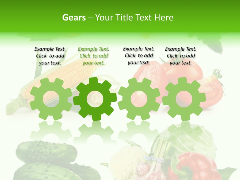 Yellow Cucumber Tomato PowerPoint Template