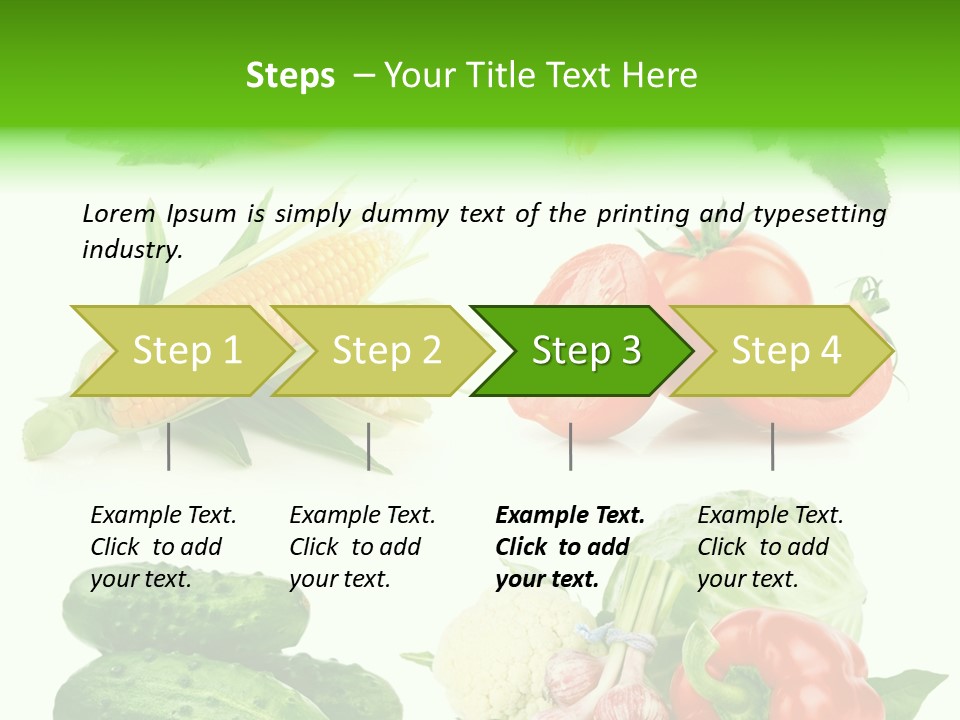 Yellow Cucumber Tomato PowerPoint Template