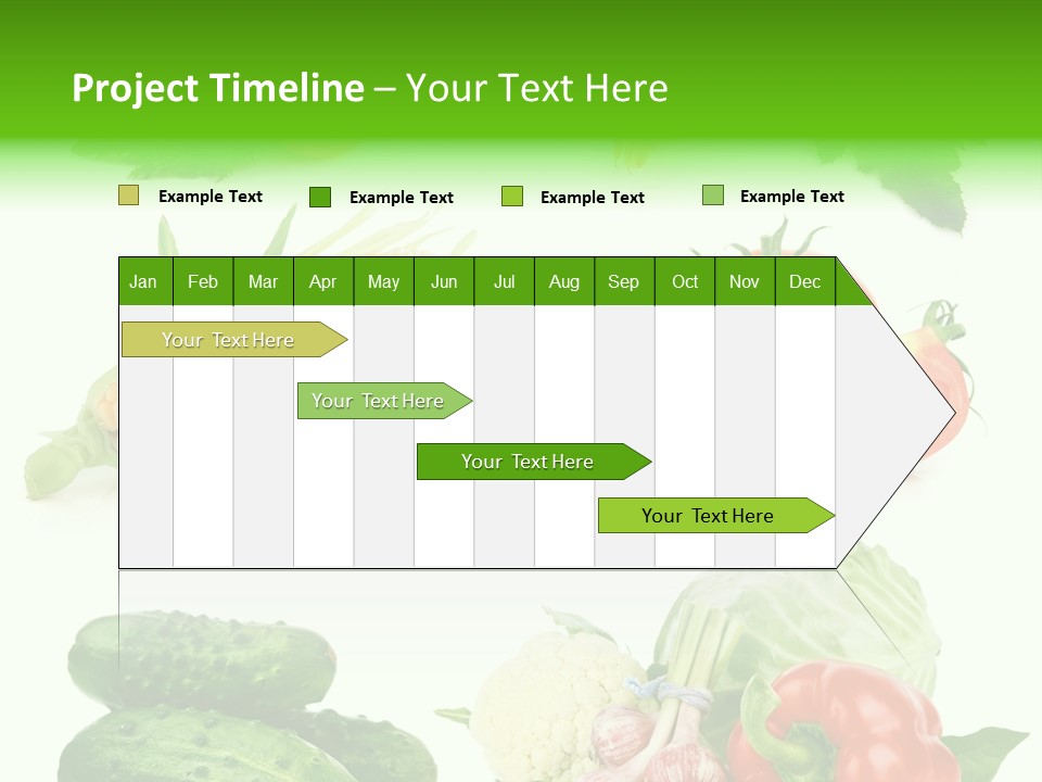 Yellow Cucumber Tomato PowerPoint Template