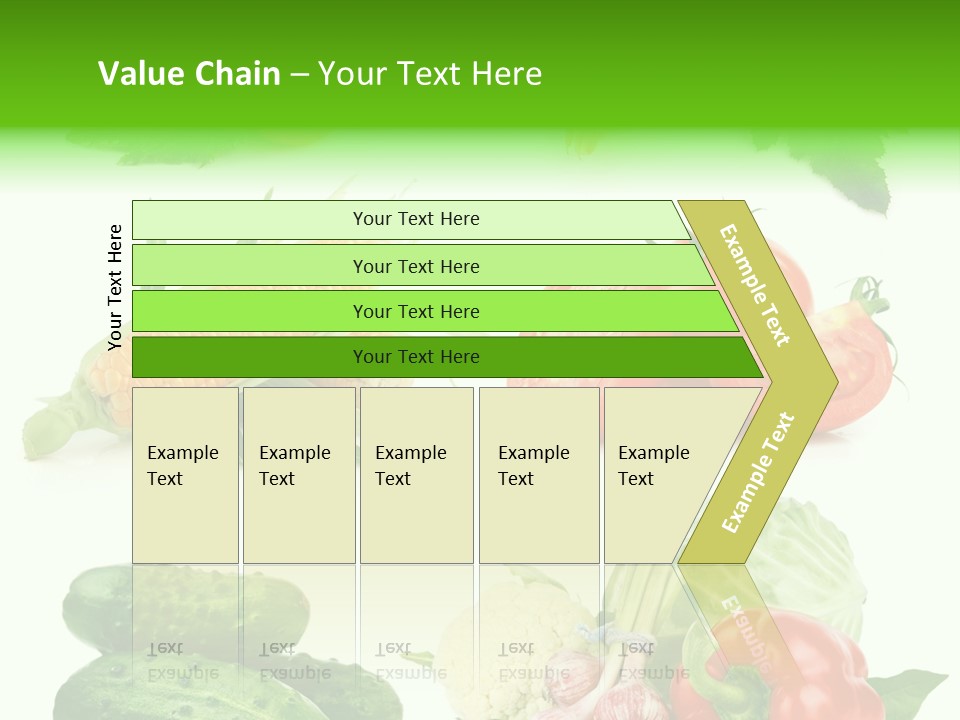 Yellow Cucumber Tomato PowerPoint Template