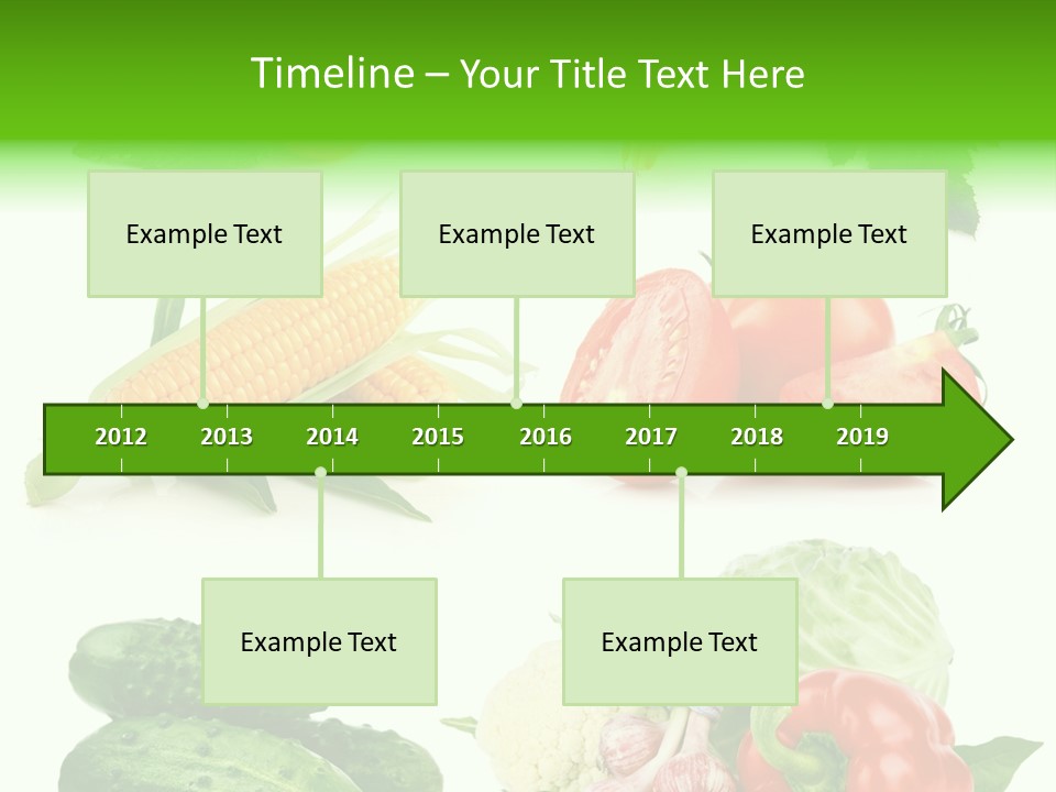 Yellow Cucumber Tomato PowerPoint Template