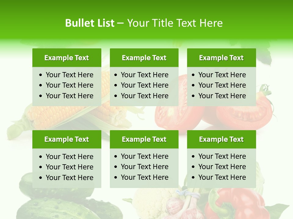 Yellow Cucumber Tomato PowerPoint Template