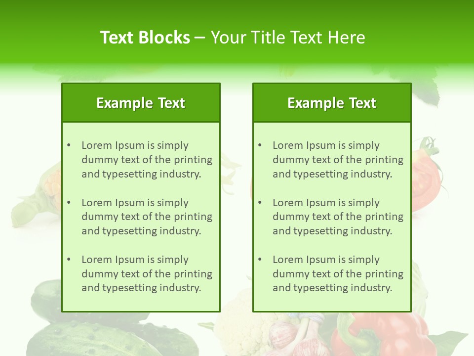 Yellow Cucumber Tomato PowerPoint Template