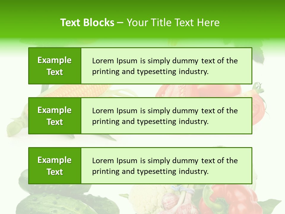Yellow Cucumber Tomato PowerPoint Template
