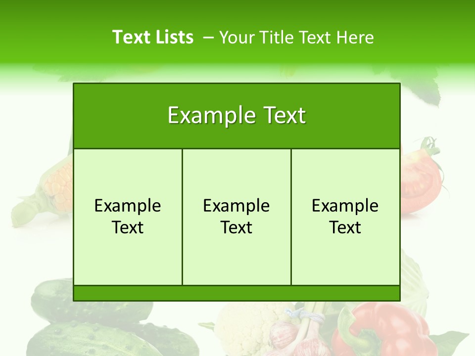 Yellow Cucumber Tomato PowerPoint Template