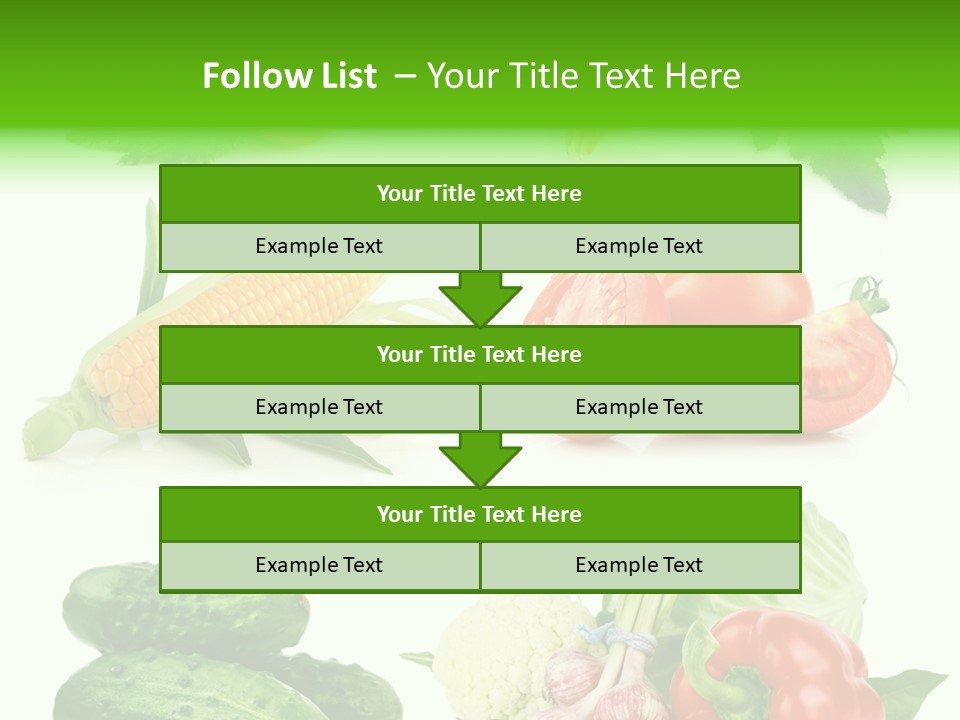 Yellow Cucumber Tomato PowerPoint Template