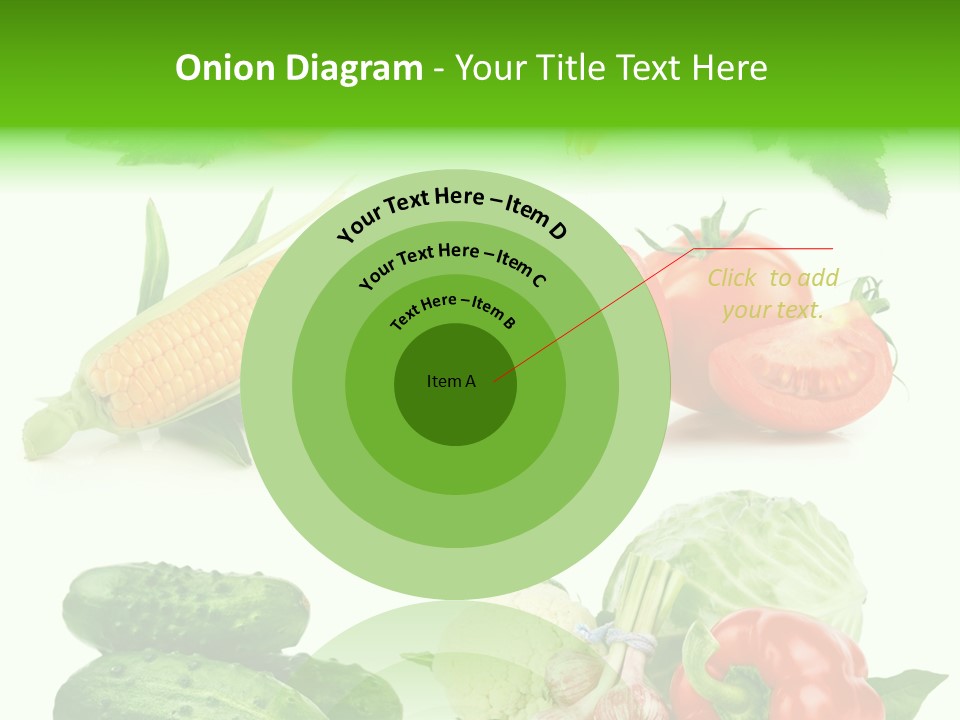 Yellow Cucumber Tomato PowerPoint Template