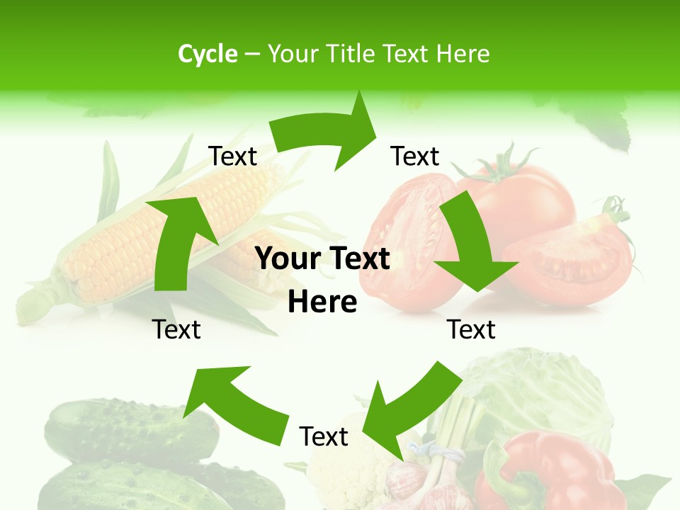 Yellow Cucumber Tomato PowerPoint Template