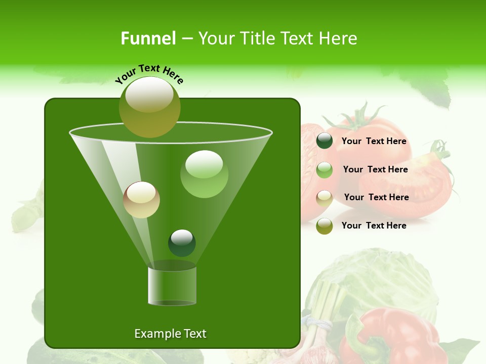 Yellow Cucumber Tomato PowerPoint Template