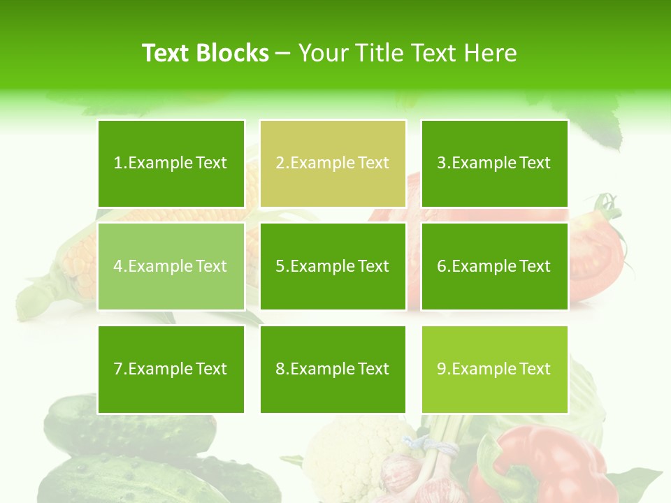 Yellow Cucumber Tomato PowerPoint Template