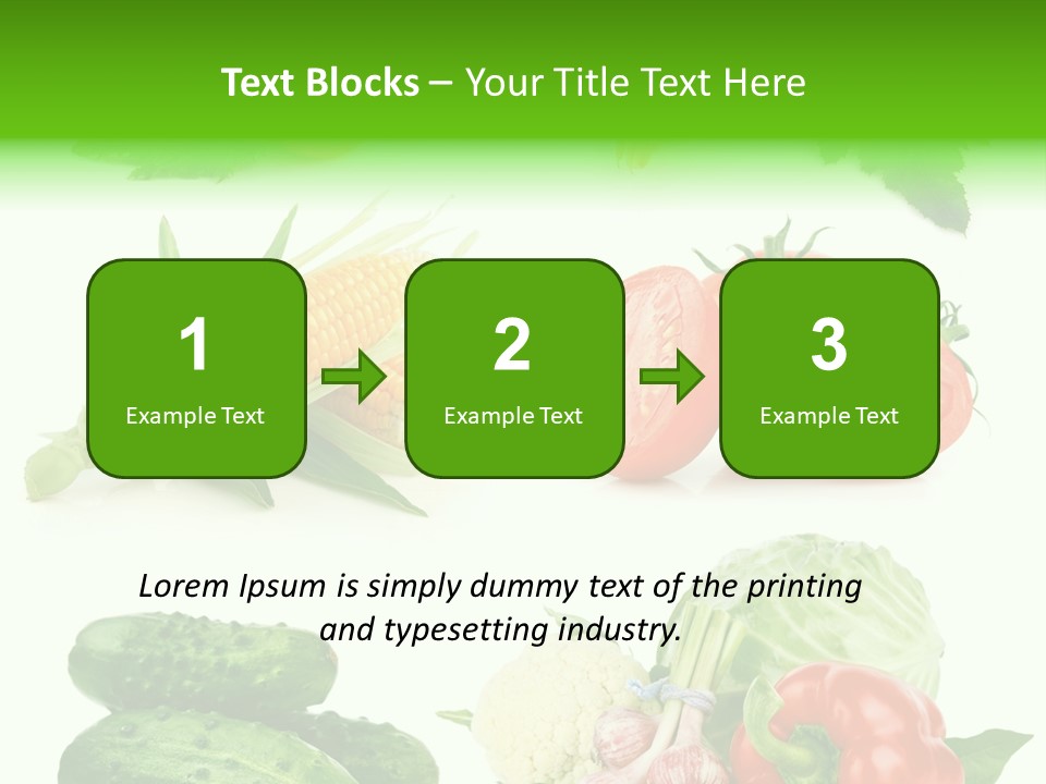 Yellow Cucumber Tomato PowerPoint Template