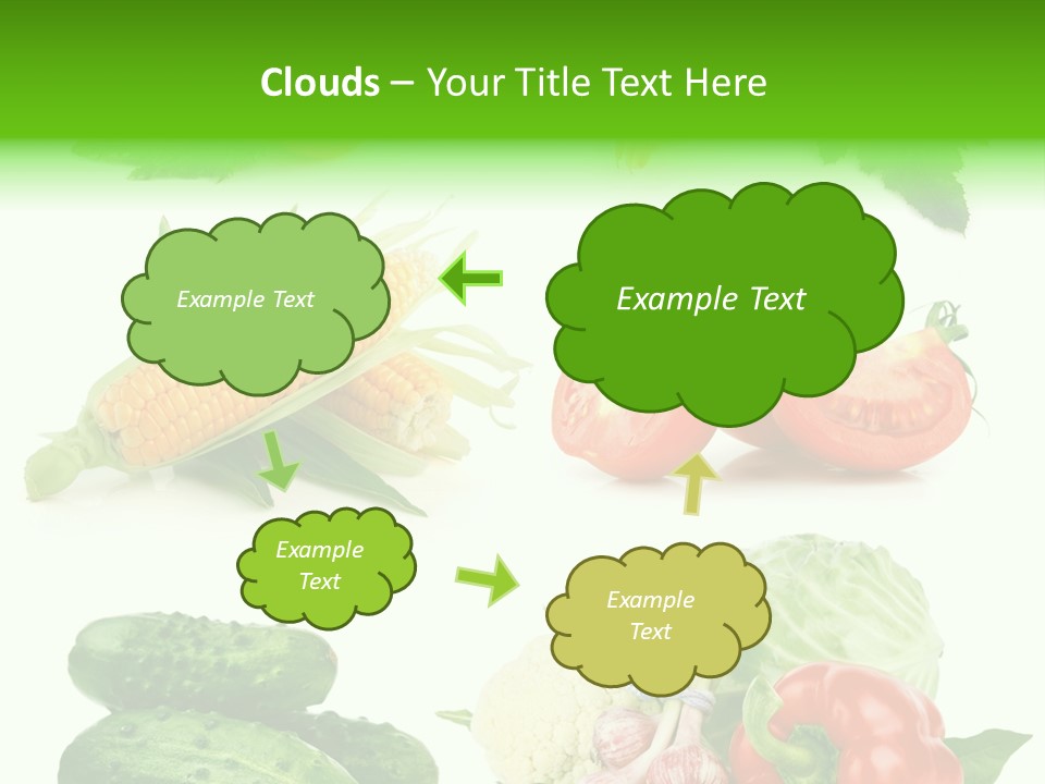 Yellow Cucumber Tomato PowerPoint Template
