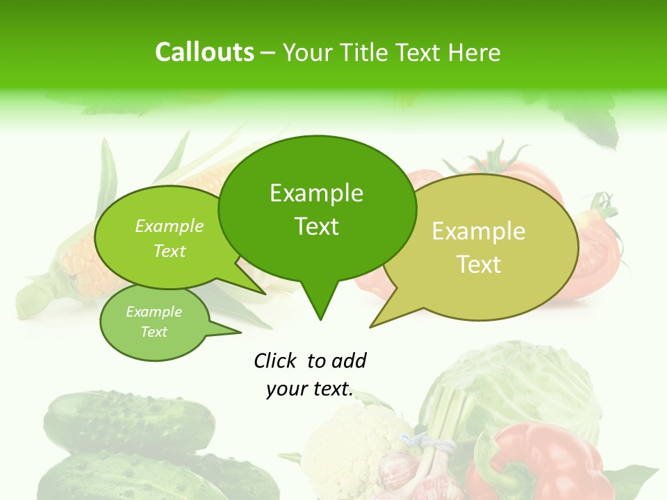 Yellow Cucumber Tomato PowerPoint Template