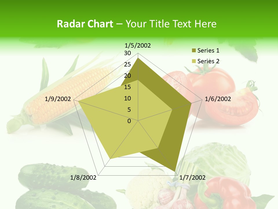 Yellow Cucumber Tomato PowerPoint Template
