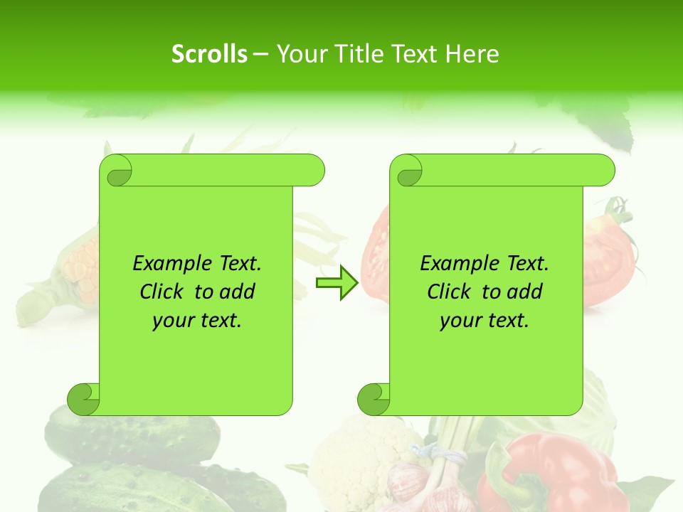 Yellow Cucumber Tomato PowerPoint Template