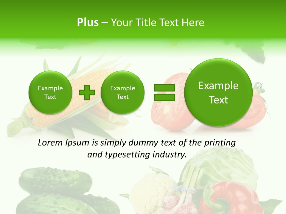 Yellow Cucumber Tomato PowerPoint Template