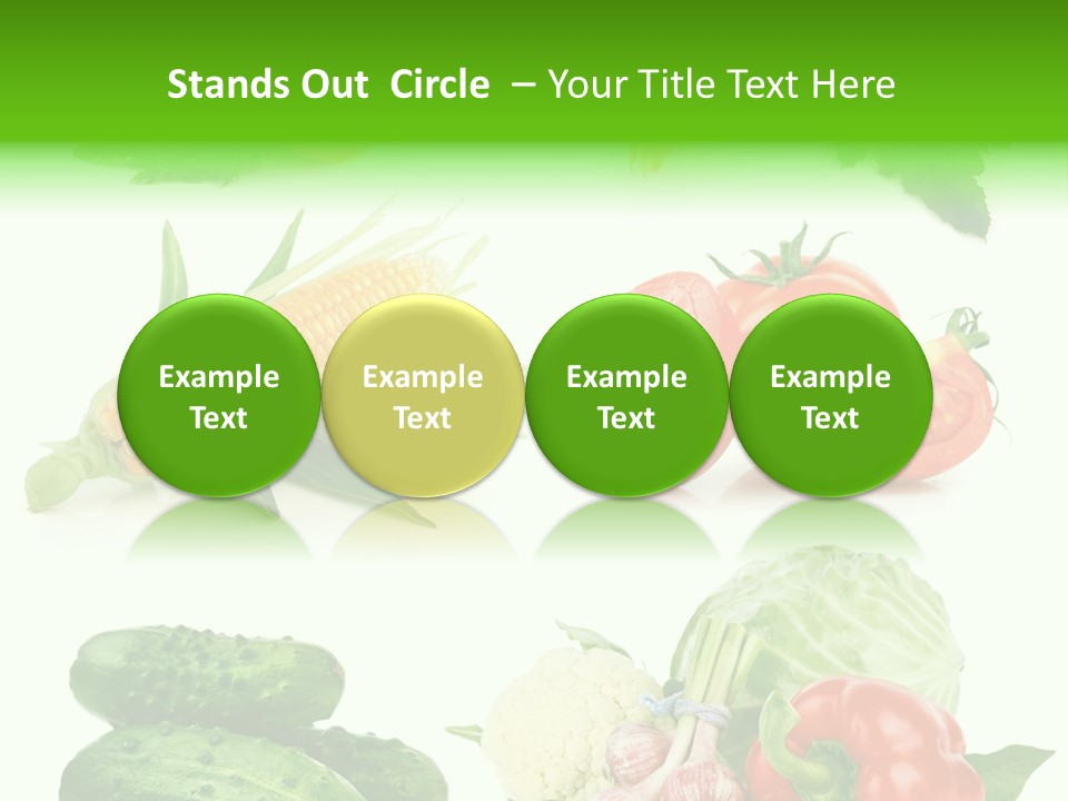 Yellow Cucumber Tomato PowerPoint Template