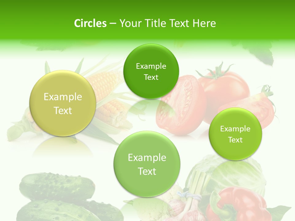 Yellow Cucumber Tomato PowerPoint Template